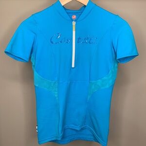 Castelli Women's Short Sleeve Half Zip Cycling Jersey With Pockets